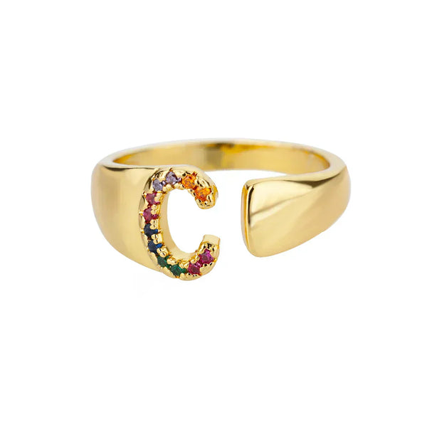 C Initial – zlat prstan