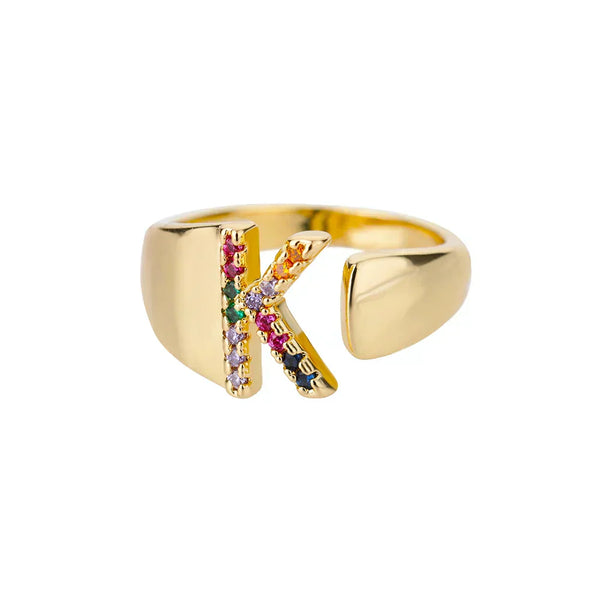 K Initial – zlat prstan